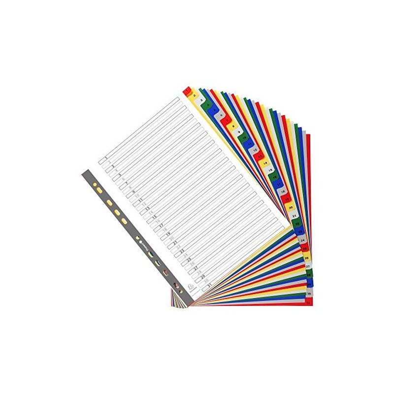 Exacompta - Ref 93E - PP Printed Indices - For