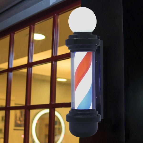 Unbranded 26.8inch Barber Pole Light LED Red White Blue Rotating