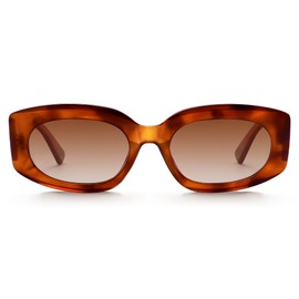 SOJOS Retro Oval Polarized Sunglasses Womens Trendy Sun Glasses Vintage Shades UV400 SJ2386 Tortoise/Brown Lens