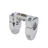 POWER JAMES Chrome 1.25” 1 1/4 Inch Straight Handlebar Risers