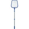 FibroPool Leaf Skimmer Net with 3 Foot Telescoping Pole – Adjustable 18" to 48" Aluminum Handle, Durable Fibromesh for Pools, Hot Tubs, and Small Ponds, 18" x 12" Leaf Rake