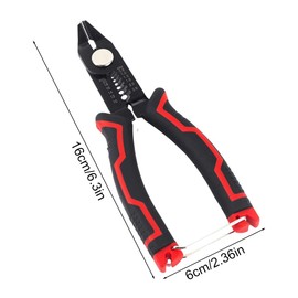 Wire Cutter 6 inch, 3 in-1 Side Cutter for 20-10 AWG Stranded, Cable Stripper Tool, Wire Stripper with Anti-Slip Handle, Suits for Electrical Repair, Appliance, DIY, Home Appliance, Safe Lock