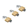 3 x 20mm Small Padlocks with Keys - Solid Brass