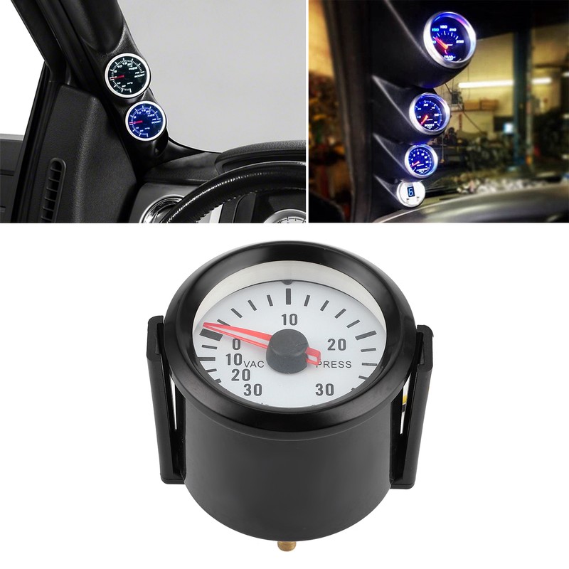 Universal Boost Pointer Gauge Vacuum Pressure Meter 0‑30PSI 12V Blue