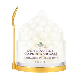 Dr Joe Lab COCOJOJO - Crema cápsula de doble acción, hidratante facial con niacinamida y ácido hialurónico para hidratación y tono de piel uniforme, crema cápsula para piel radiante y elástica