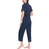 Joyaria Bamboo Pj Set for Women Capri Button Down/UP Pajamas