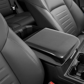 frani Cubierta del reposabrazos de la consola central para Toyota Tacoma 2024-2026 y Toyota 4Runner 2025-2026 - Almohadilla de ABS con diseño de fibra de carbono con una actualización deportiva person