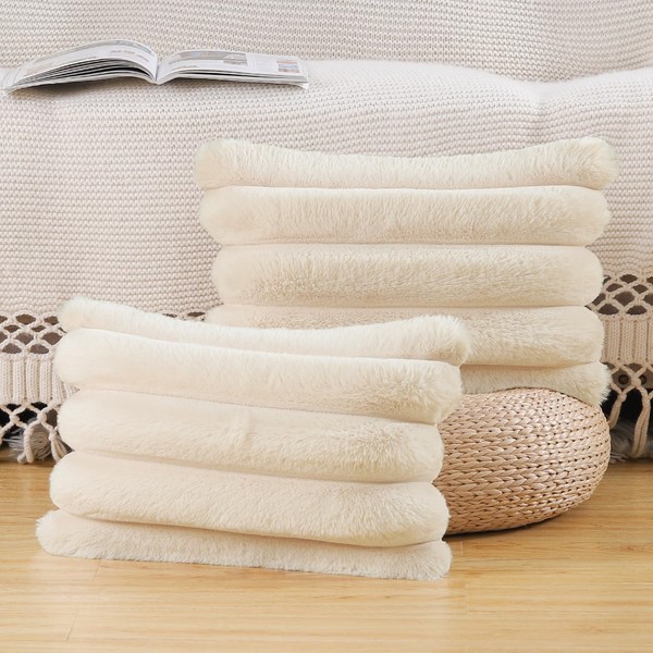 Madizz Set of 2 Plush Velvet Decorative Cushion Covers Fluffy