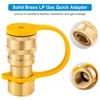 1/2" QDD LP Gas Quick Connect Fitting, Natural Propane Gas