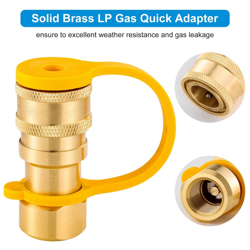 1/2" QDD LP Gas Quick Connect Fitting, Natural Propane Gas