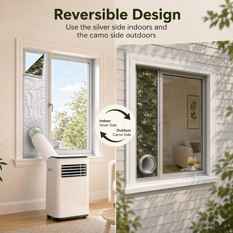 LIHONK Reversible Extra Large Window Seal Kit for Portable AC
