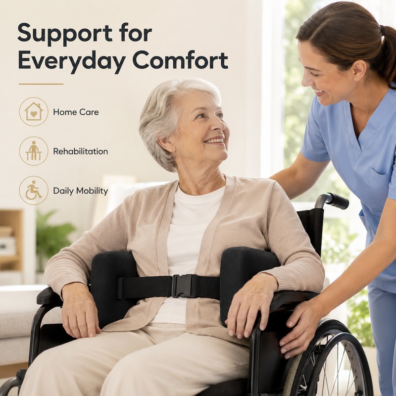 Wheelchair Side Support Pad with Adjustable Side Plate – Lateral