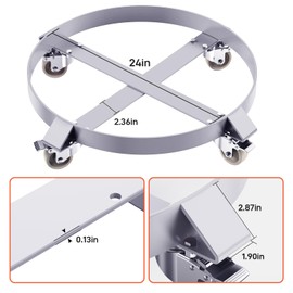 55 Gallon Steel Drum Dolly,Heavy Duty 1000lbs Load Capacity, Barrel Dolly Cart Drum Caddy for 55 Gallon Drum,Hand Truck Dollies with Steel Frame 4 Swivel Casters Wheel, for Warehouse Drum
