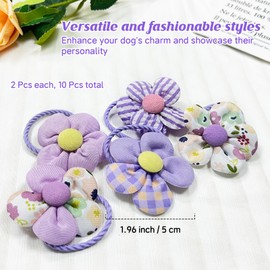 Cherocito 180+ Pcs Multi-Colored Dog Hair Accessories Set,Small Dog Hair Bows with Rubber Bands,Cute Puppy Hair Ties,Bowties for Small Dogs Cats,Dog Hair Clip,Floral Bell Collar,Flower Scrunchie