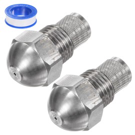M METERXITY 2-Pack Mist Nozzle 1/4BSPT 0.8mm Orifice Dia Stainless Steel Filter Spray Tip with Sealing Tape for Cooling/Cleaning/Coating/Garden Watering Outdoor Fine Misting Nozzle