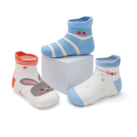Ayfoone 12 Pairs Baby Socks for Girls Girls Baby Show Pink Socks Non Slip Kids Kids Crew Socks Baby Shower Gift, Short length