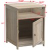 SHW End Table with Shelf and Storage, Maple