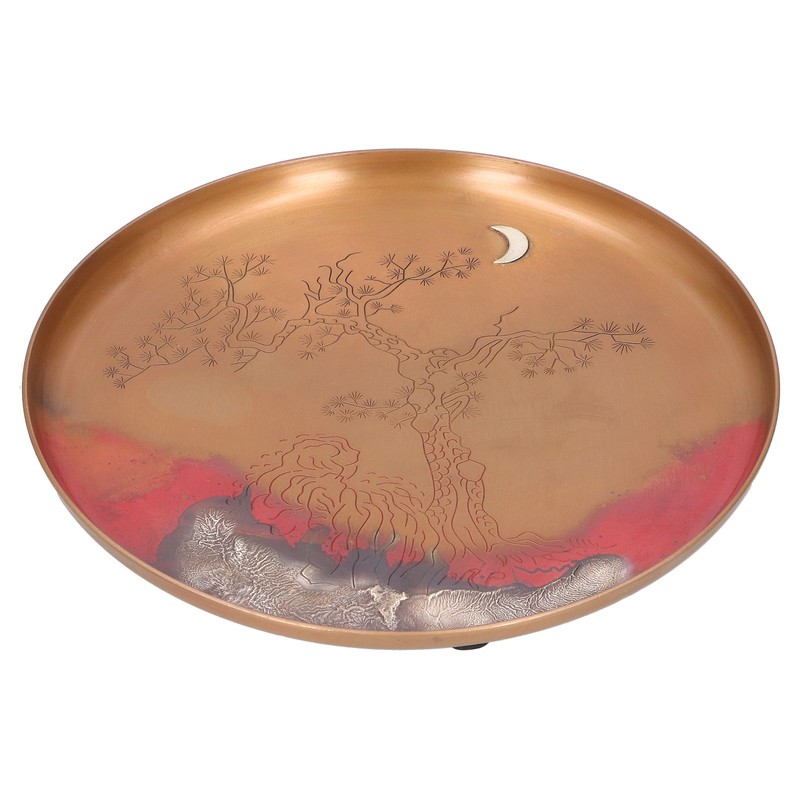 Tea Tray Japanese Hand Made Round Tea Cup Holder Plate