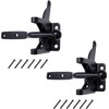 Pair of Black Self Locking Gate Latch Automatic Gravity Lever