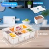 Portable Snackle Box Container with Ice Pack, Snack Container Divided