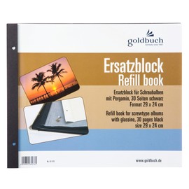 Goldbook spare block 29x24 30 Pages black+ Schrauben 83076