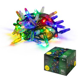 Takasho LGC-S80MC Premium Classic 80 Balls X'mas Mix LGC Total Length 2.4 ft (6 m) Christmas Decoration, Outdoor LED Decoration, Illumination