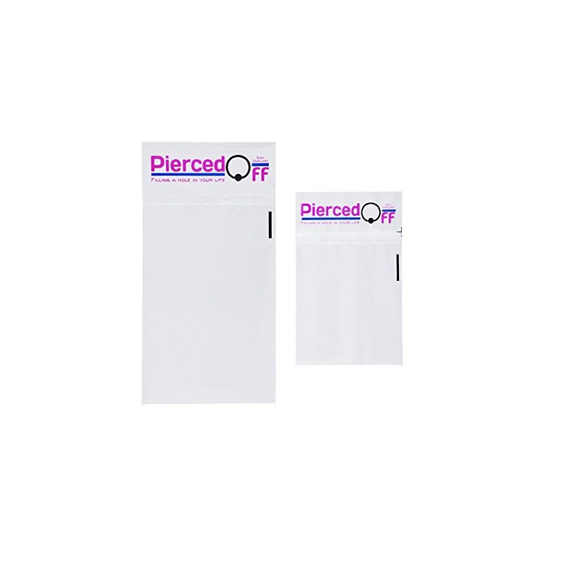 PiercedOff 316L Surgical Steel Nose screw with Clear CZ Gem