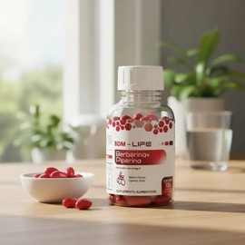 BDM - LIFE Berberina  Piperina con Omega 9, Suplemento Alimenticio, 120 Cápsulas, Bienestar Metabólico y Energía
