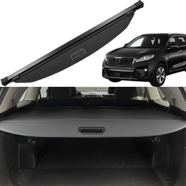 Liizoo Cargo Cover for Kia Sorento 2016 2017 2018 2019 2020 Sorento Accessories Rear Trunk Cover Trunk Security Cover Shielding Shade Black