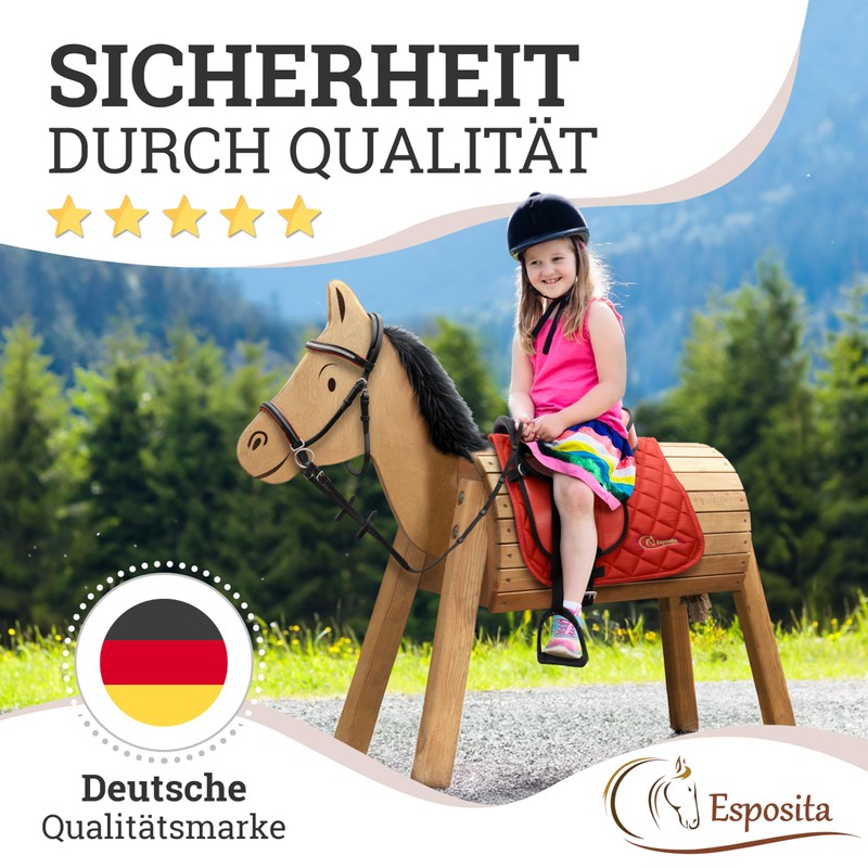 Esposita Bitless Bridle for Wooden Horses Red Large
