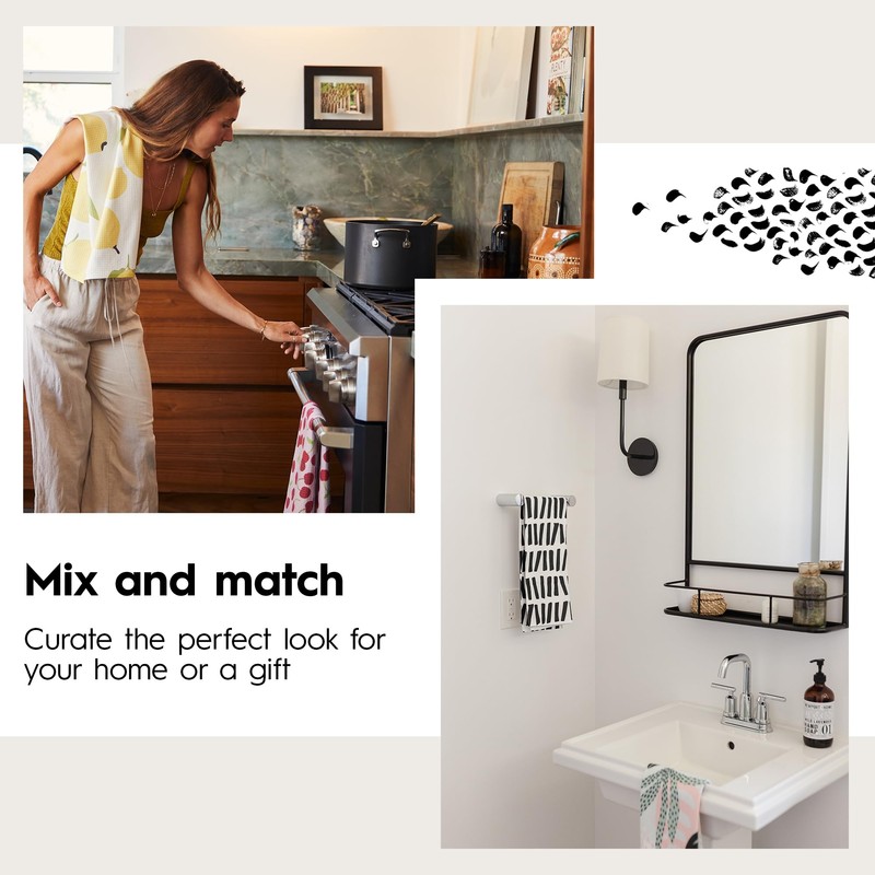 GEOMETRY Kitchen Dish Cloths - Quick Dry Dishcloths for Kitchen