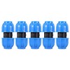 TOPINCN 5Pcs Water Pipe Connector PE Plastic 20mm To 20mm