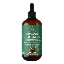 Aceite De Jojoba Orgánico 100% Puro, Prensado En Frío Y Sin