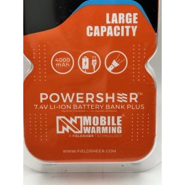 Fieldsheer Powersheer 7.4V LI-ION Battery Bank Plus With Charging Cable New