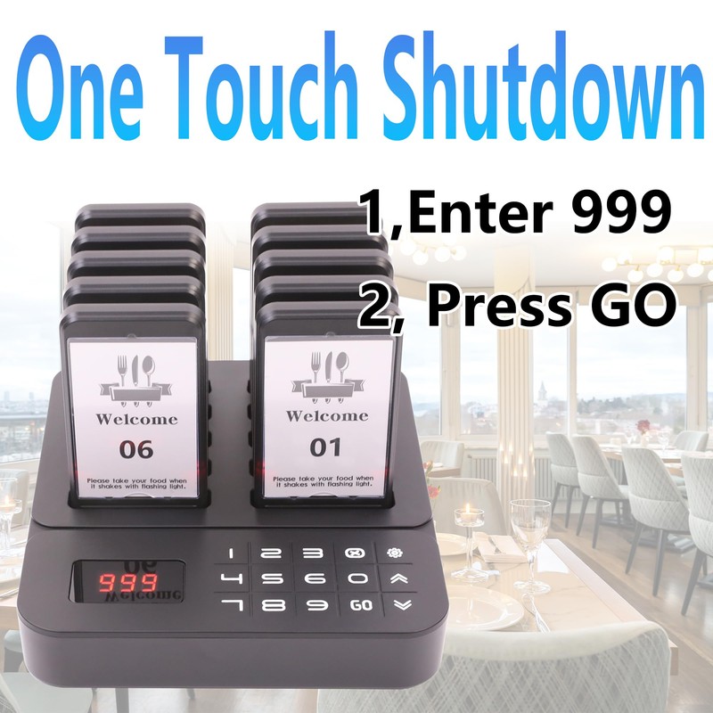 LOUKIENE Restaurant Buzzer System, Restaurant Waiting Pager, Pagers and Beepers,