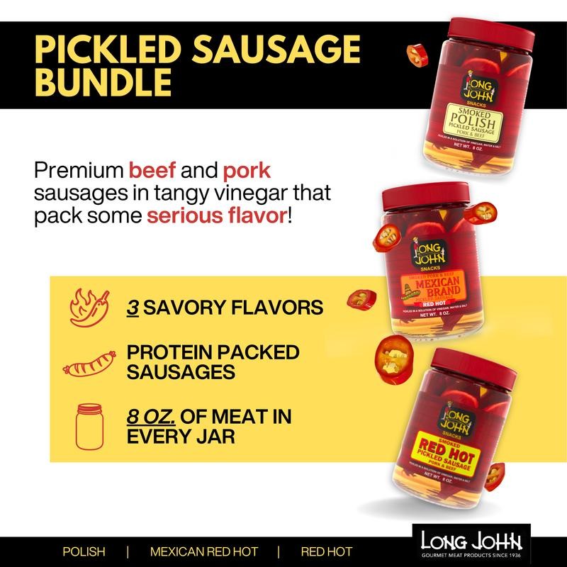 Long John Pickled Snacks Value Bundle Food Instant Pork Flavor
