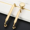 Amerdeco 10 Pack Brushed Brass Cabinet Knobs Single Hole Cabinet