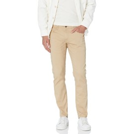 Southpole mens Flex Stretch Basic Twill and Rinse Denim Pants Jeans, Light Khaki Skinny, 38W x 30L US