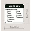 Allergen Warning Label Stickers,2inch 300pcs Food Allergy Warning Sticker for