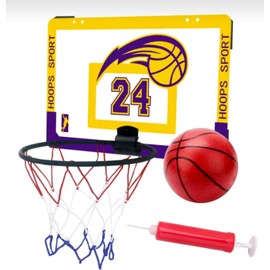 Mini Basketball Hoop with Basketball & Air Pump, Indoor Outdoor Basketball Hoop for Door and Wall of Bedroom and Office, Basketball Hoop Indoor for Kids Boys Girls Teens and Adult Gift - AG01