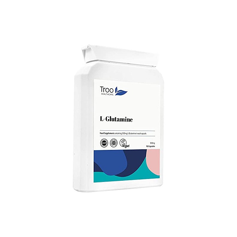 L-Glutamine Supplement (500mg) - 90 High Strength Capsules - Targeted