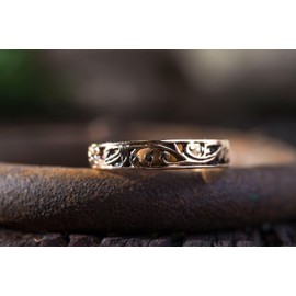 Windalf Lucia Women's Fairy Ring, 4 mm, Fairy Ornamentation, Friendship Ring, Bronze, Fabric jewellery bag