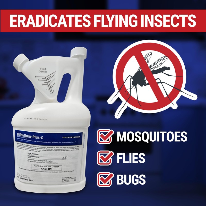 Bifenthrin-Plus-C Insecticide (1 Gal) - Roach Killer Indoor Infestation, Termite