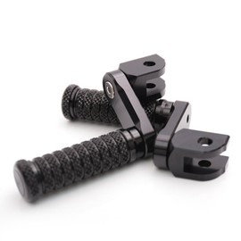 MC MOTOPARTS POLE Black CNC 40mm Extension Riser Front Foot Pegs Compatible with Hypermotard 796 2010-2014