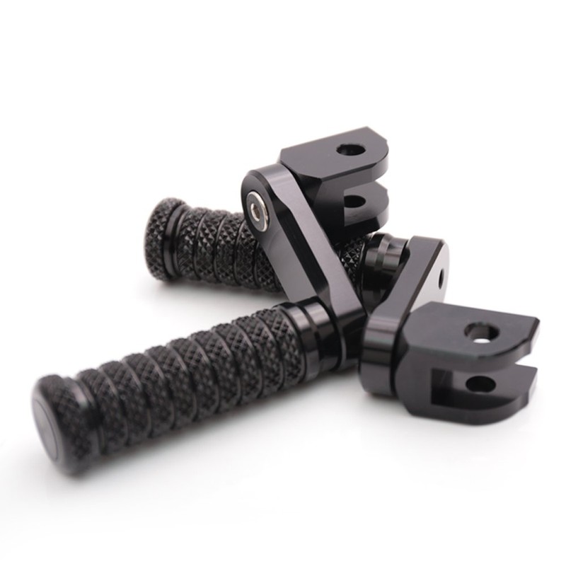MC MOTOPARTS POLE Black CNC 40mm Extension Riser Front Foot
