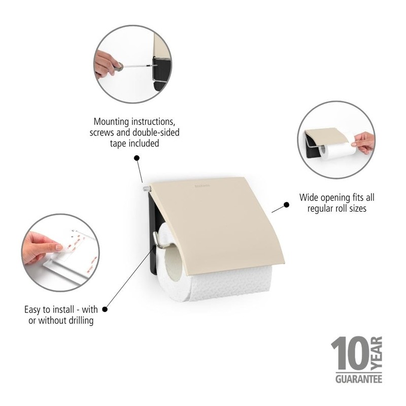 Brabantia - ReNew Toilet Roll Holder - Fits All Regular