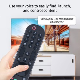 AN-MR21GC MR21GA Voice Magic Remote Control for LG 2021 OLED TVs G1, C1, A1 Series, 2021 QNED Mini-LED NanoCell UHD TVs UP80, UP75 Series TVs