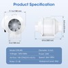 Tesansi 4 Inch Inline Duct Fan with EC Motor -