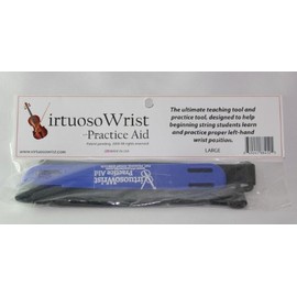 (Adult, Black) Virtuoso Wrist Practice Aid to Correct Form Left Wrist