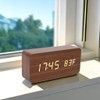 LED Table Clock Wood Look, Alarm Clock Digital Radio Clock,